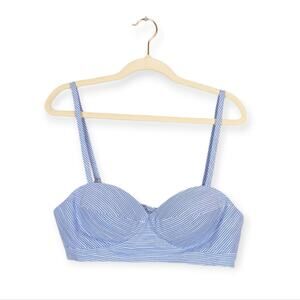 Favorite Daughter Blue & White Striped Ex Boyfriend Bra Top